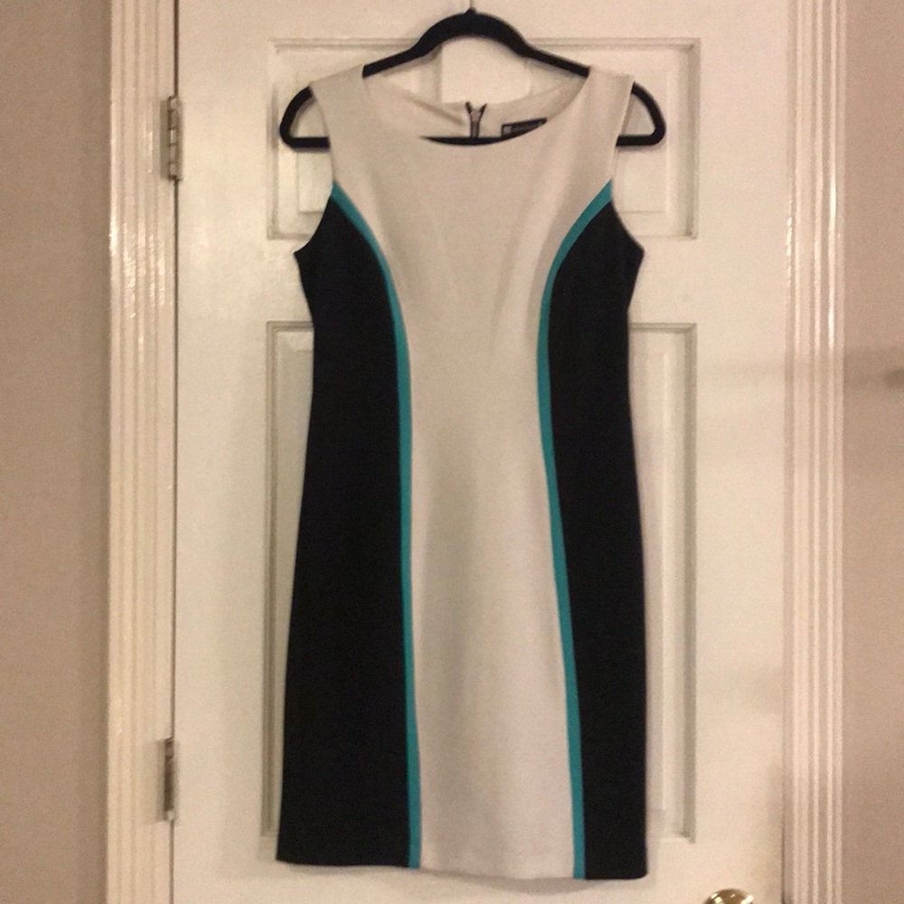 Black and White Fitted Dress